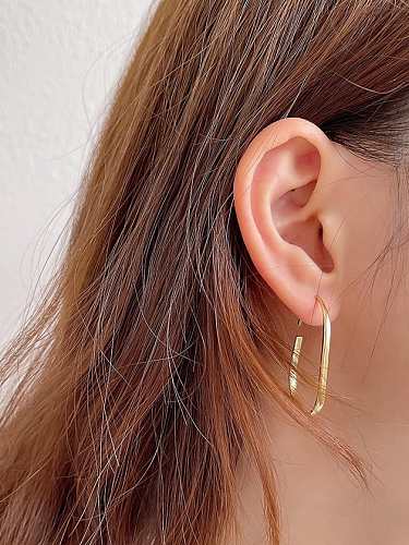 925 Sterling Silver Geometric Minimalist Hook Earring