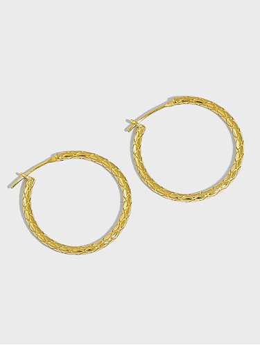 Boucles d'oreilles cercle motif diamant géométrique minimaliste en argent S925