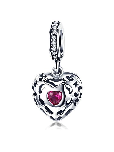 breloques coeur mignon en argent 925