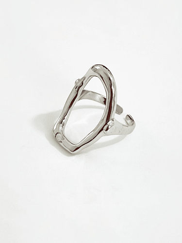 Sterling silver shaped design exaggerated ring