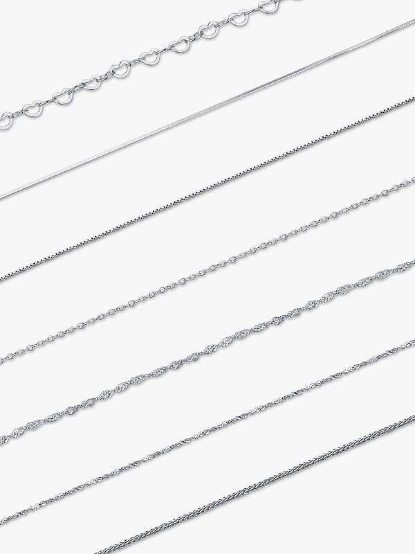 925 Sterling Silver Geometric Minimalist Chain