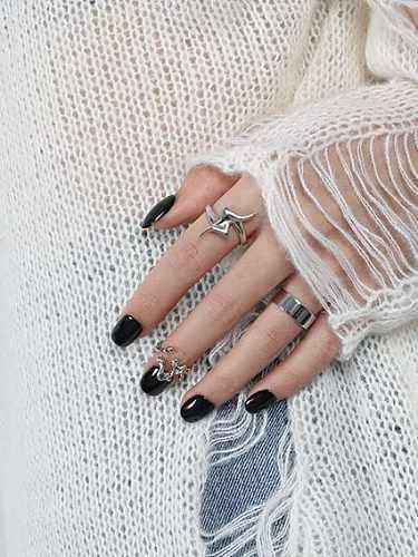 925 Sterling Silver Irregular Vintage Band Ring