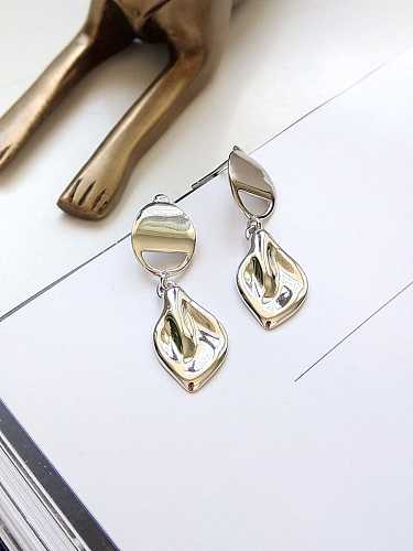925 Sterling Silver Irregular Statement Unique Drop Earring