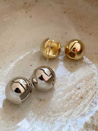 Boucles d'oreilles minimalistes en forme de boule ronde en argent sterling 925 (UNIQUEMENT UNE PIÈCE)