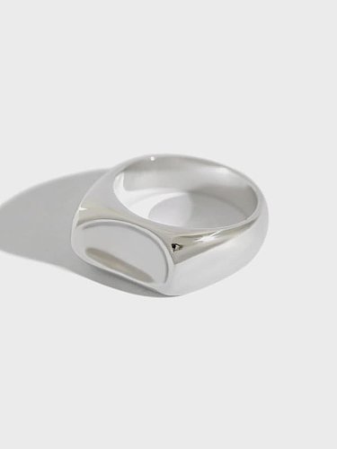 925 Sterling Silber glatter unregelmäßiger Vintage Ring