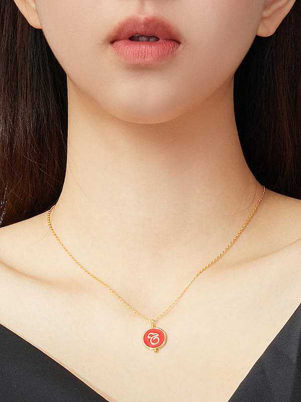 Plata de ley 925 con collares de ratón redondos minimalistas chapados en oro de 14 k