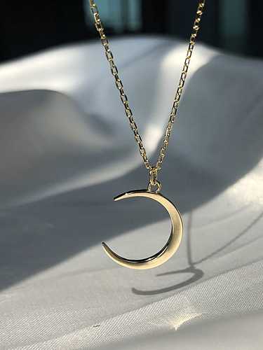 Collier minimaliste lune en argent sterling 925