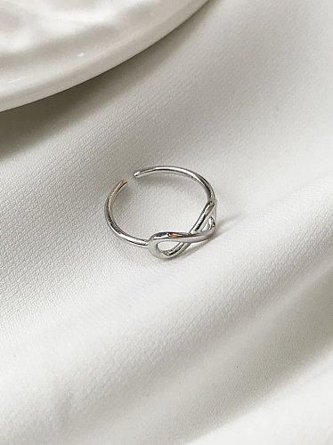 Unregelmäßiger minimalistischer Midi-Ring aus 925er Sterlingsilber