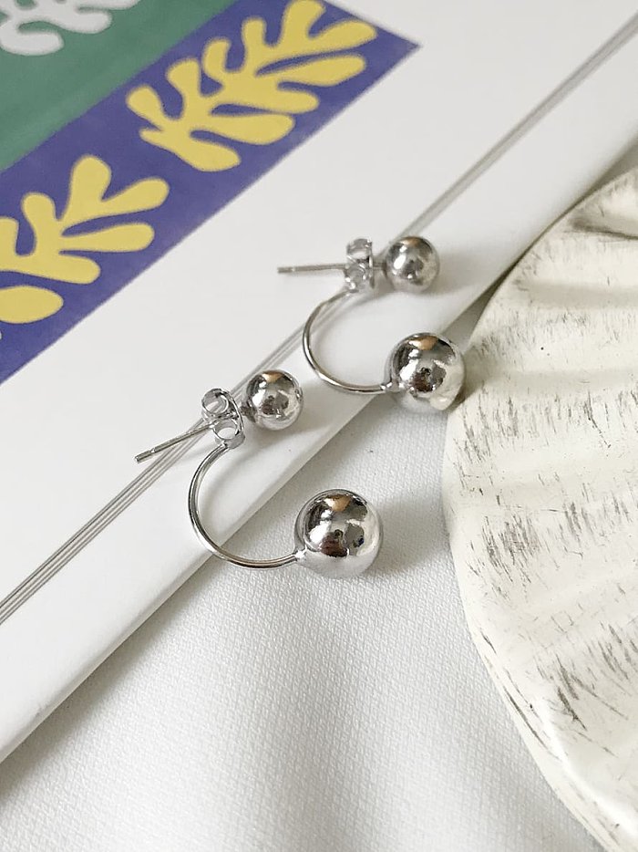 925 Sterling Silver Smooth Round Earring