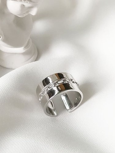 925 Sterling Silver Irregular Vintage Free Size Midi Ring