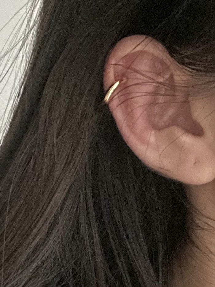 925 Sterling Silver Geometric Minimalist Huggie Earring(Single)