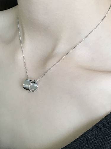 925 Sterling Silver Smooth Geometry Necklace
