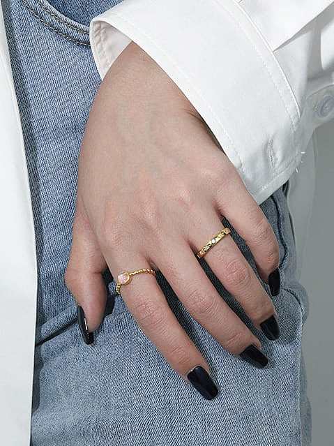 925 Sterling Silver Cubic Zirconia Star Minimalist Band Ring