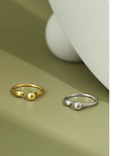 925 Sterling Silver Bead Round Vintage Band Ring