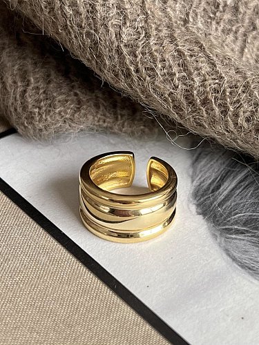 925 Sterling Silver Geometric Vintage Band Ring