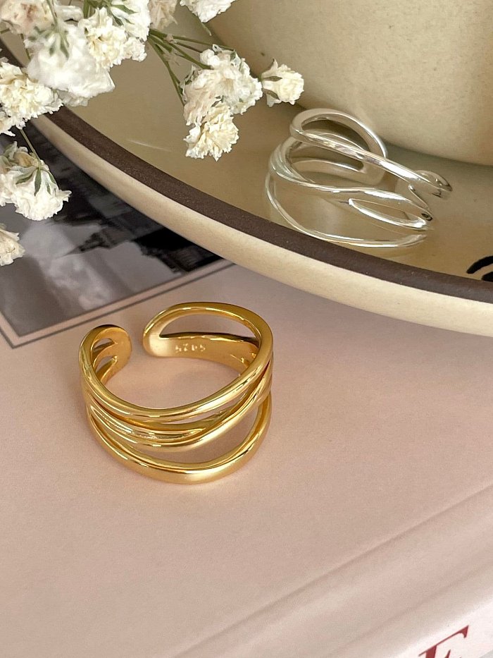 925 Sterling Silver Irregular Vintage Stackable Ring