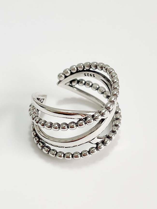 925 Sterling Silver Irregular Vintage Stackable Ring