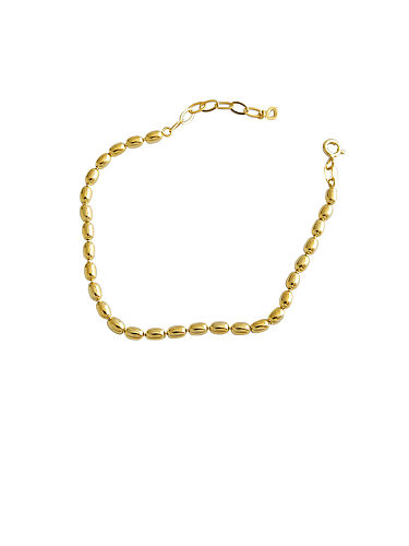 Argent sterling 925 avec bracelets ronds simplistes plaqués or