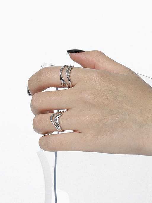 925 Sterling Silver Irregular Minimalist Stackable Ring
