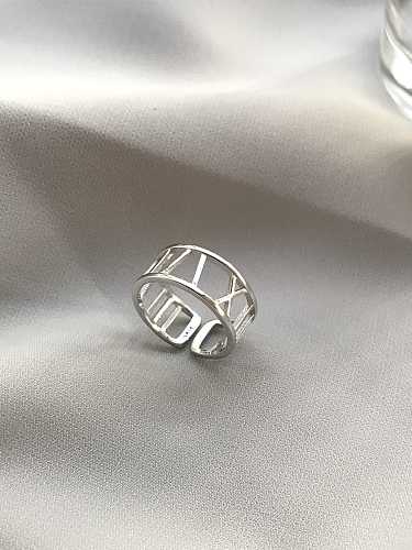 925 Sterling Silber Rom digitaler Ring in freier Größe