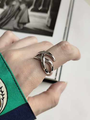 925 Sterling Silver Irregular Trend Statement Ring