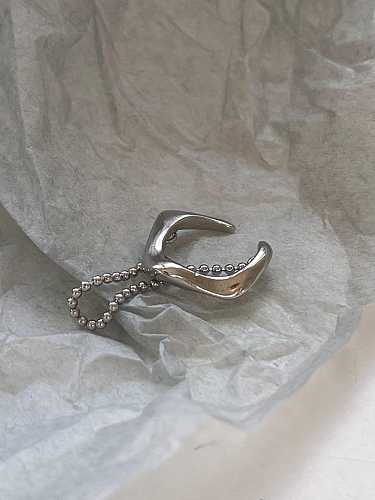 Einzelner Ohrring aus 925er Sterlingsilber mit unregelmäßigen Vintage-Perlen