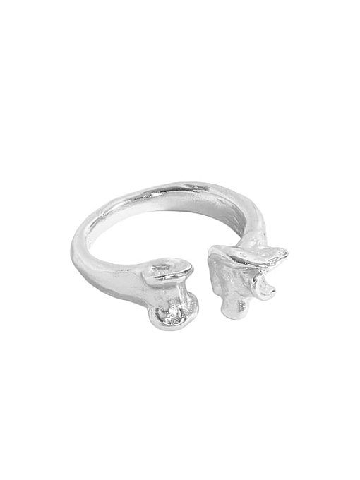 925 Sterling Silver Irregular Vintage Band Ring