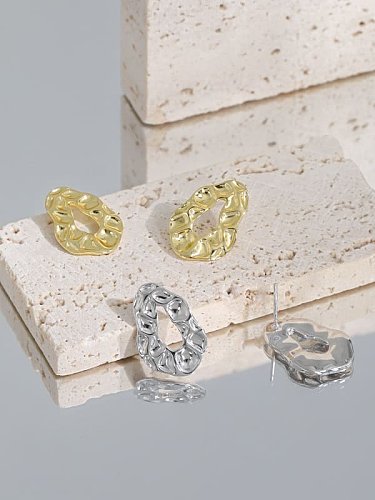 925 Sterling Silver Geometric Vintage Stud Earring