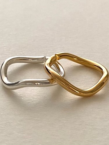 925 Sterling Silver Irregular Minimalist Band Ring
