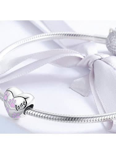 925 silver cute heart charms