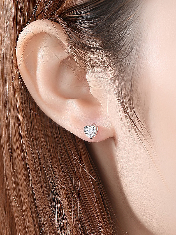 Boucles d'oreilles en argent sterling 925 avec zircon cubique