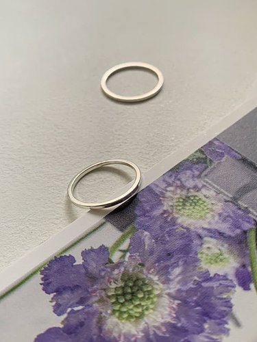 Glatter runder minimalistischer Midi-Ring aus 925er Sterlingsilber