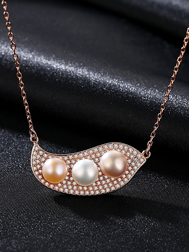 Collier de perles naturelles de couleur mélangée pourpre de cardamome blanche en argent sterling