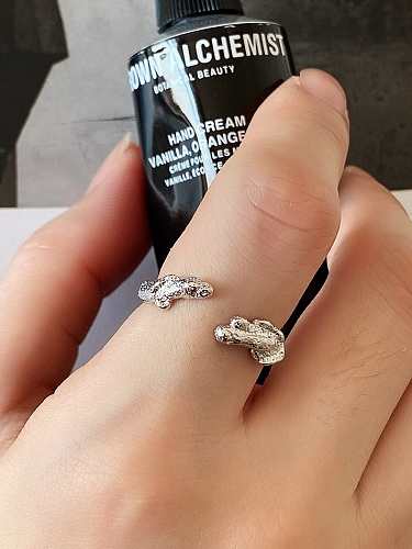 Bague vintage lézard en argent sterling 925