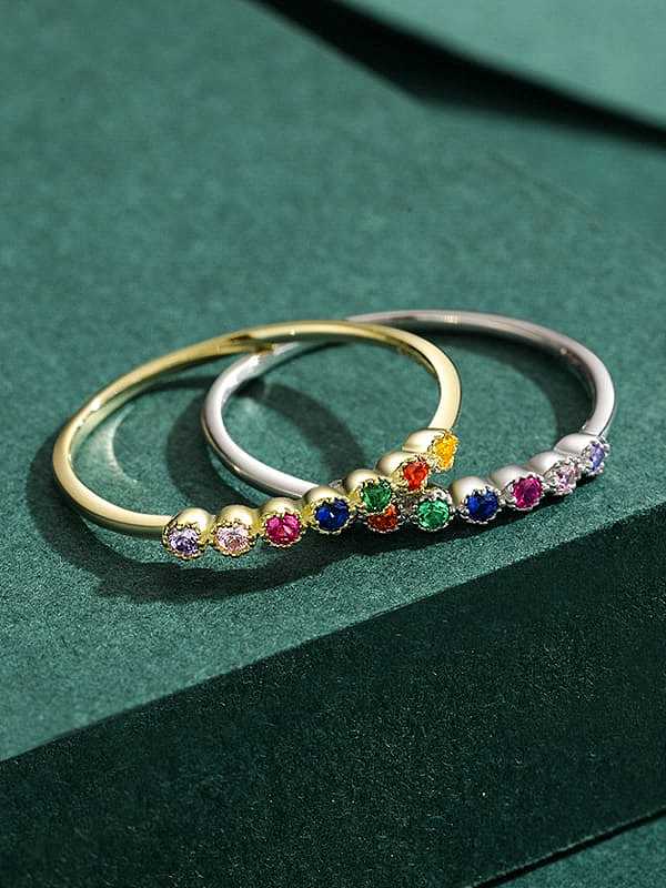 925 Sterling Silver Cubic Zirconia Round Classic Band Ring