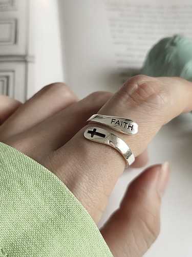 Unregelmäßiger minimalistischer Midi-Ring aus 925er Sterlingsilber in freier Größe