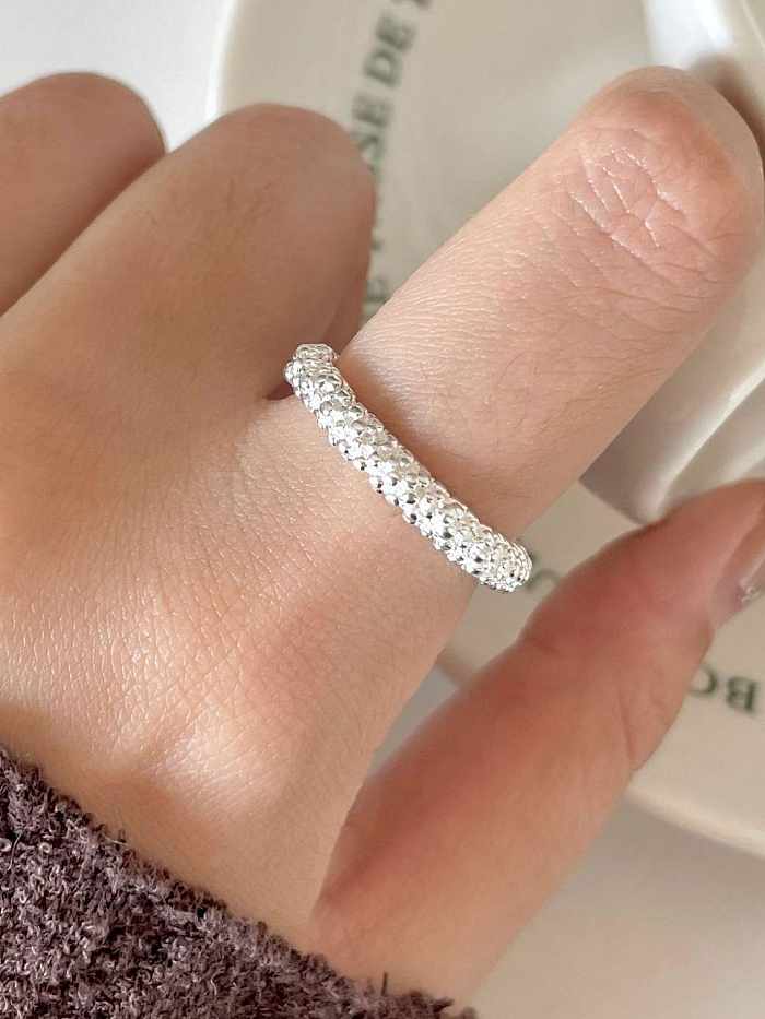 925 Sterling Silver Round Vintage Band Ring