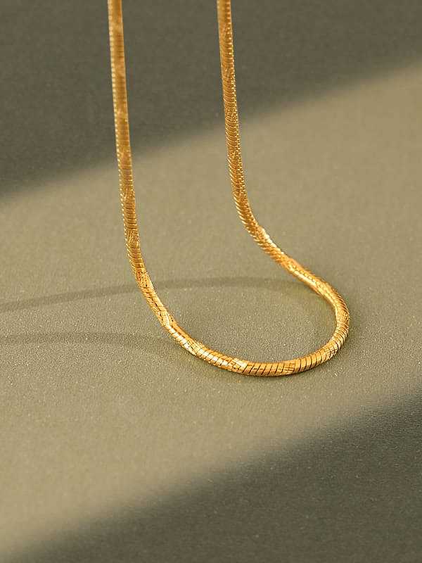 Unregelmäßige, minimalistische Schlangenkette aus 925er Sterlingsilber