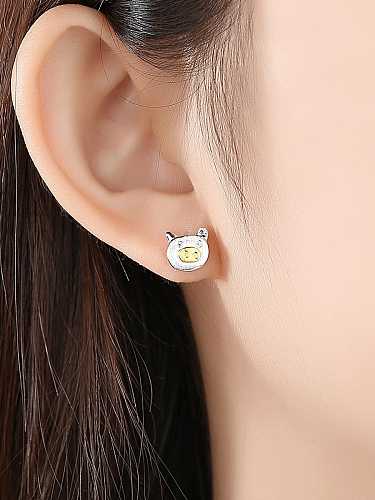 925 Sterling Silver Pig Minimalist Stud Earring