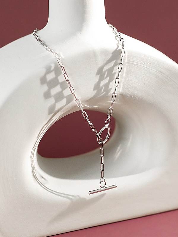 925 Sterling Silber hohle runde minimalistische Halskette