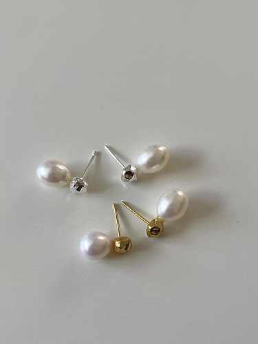 925 Sterling Silver Freshwater Pearl Water Drop Minimalist Drop Earring