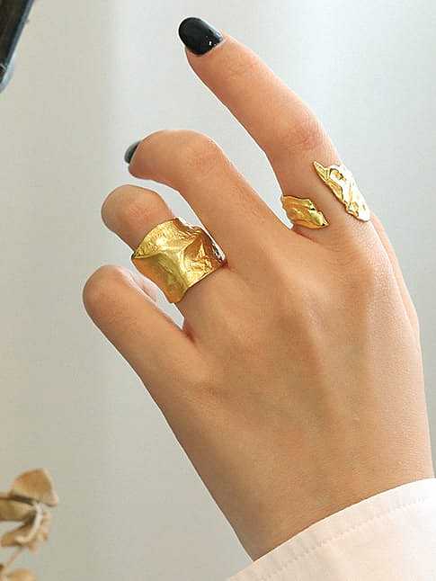 925 Sterling Silver Irregular Vintage Band Ring