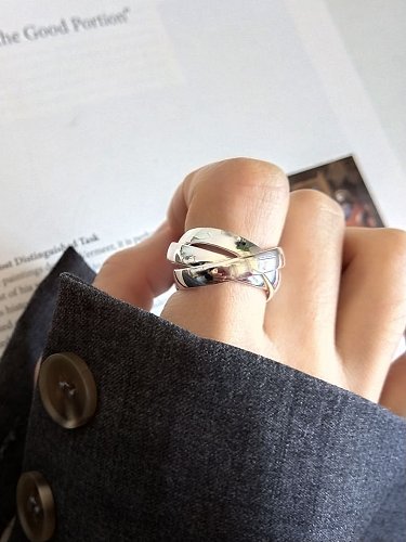 925 Sterling Silver Irregular Minimalist Band Ring