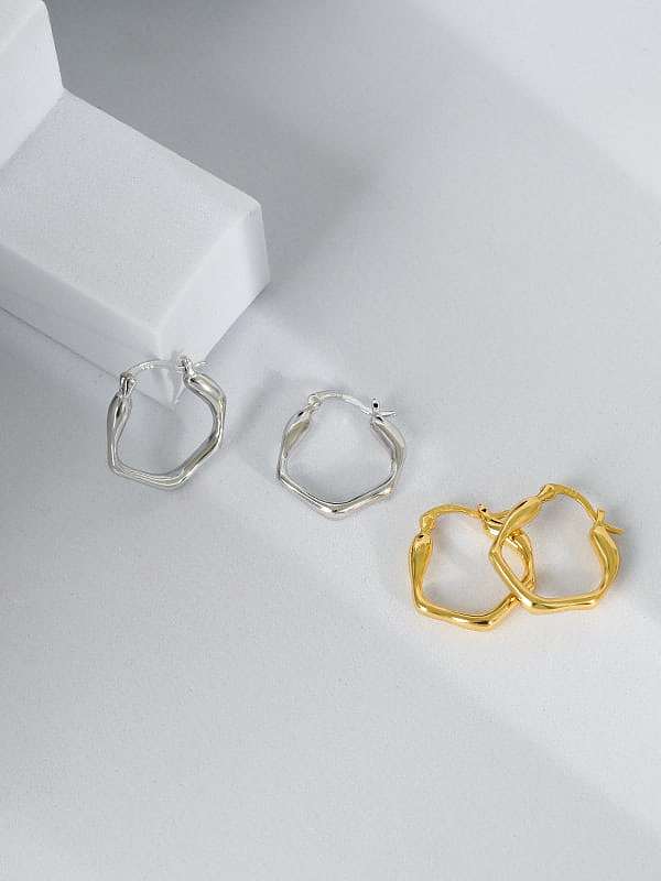 925 Sterling Silver Minimalist rregular geometric polygon earrings