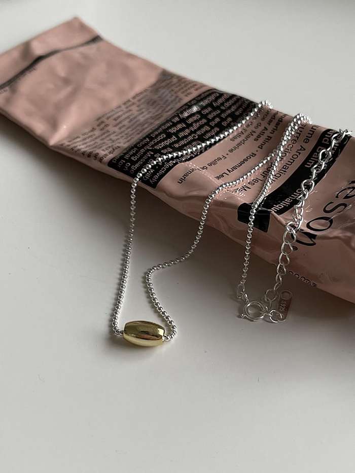 Collier de perles minimaliste en forme de cône en argent sterling 925
