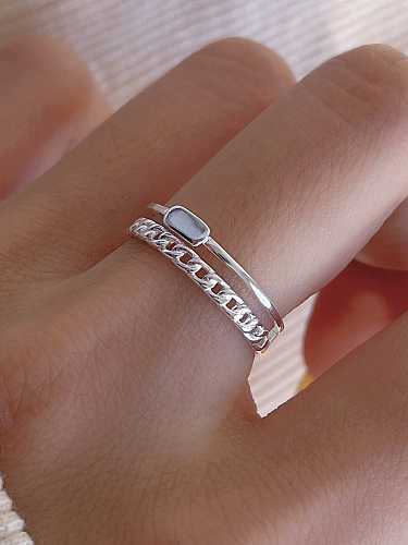 925 Sterling Silver Geometric Minimalist Stackable Ring
