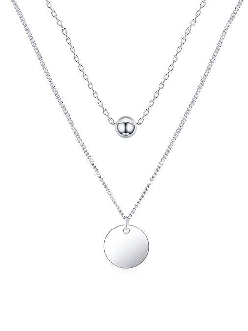 Runde, minimalistische, mehrsträngige Halskette aus 925er Sterlingsilber