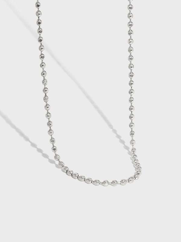 Geometrische Vintage Perlenkette aus 925er Sterlingsilber