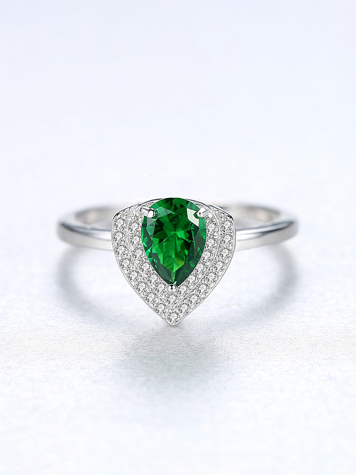 925 Sterling Silver With Cubic Zirconia Delicate Heart Band Rings
