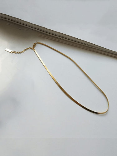 925 Sterling Silver Minimalist Snake bone chain Necklace